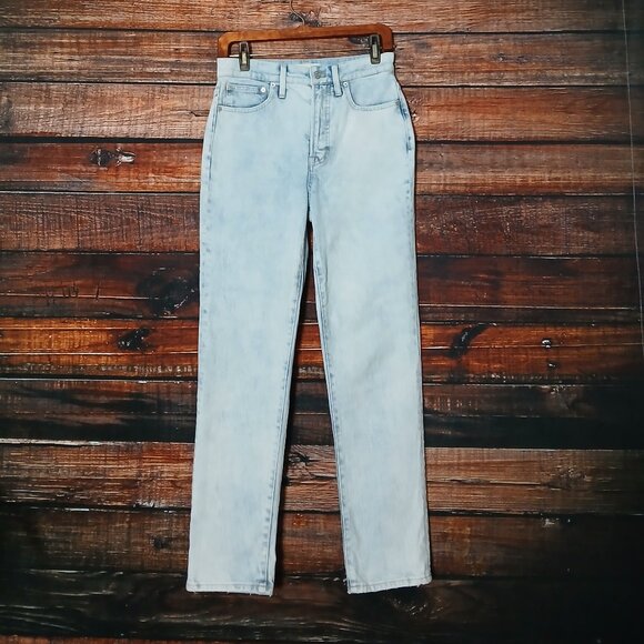 Madewell Jeans 27 Perfect Vintage High Rise Ankle Torrance Wash Denim MD654 - Picture 2 of 9